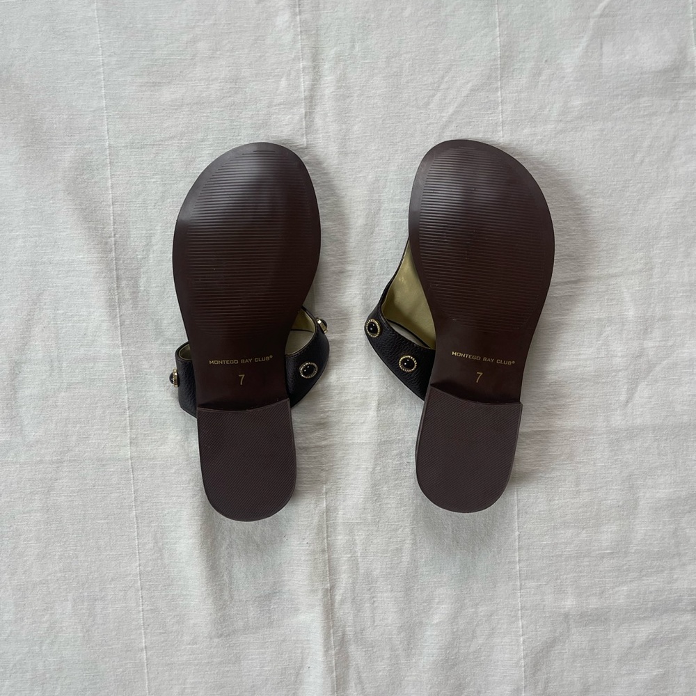 Brown leather strapped sandals women’s summer - Picture 6 of 7